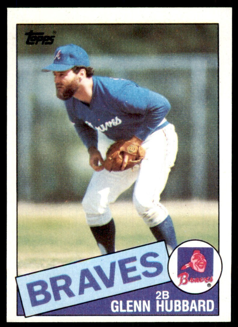 1985 Topps Glenn Hubbard . Atlanta Braves #195