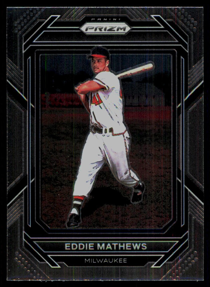 2023 Panini Prizm Baseball Card Eddie Mathews Milwaukee Braves #280