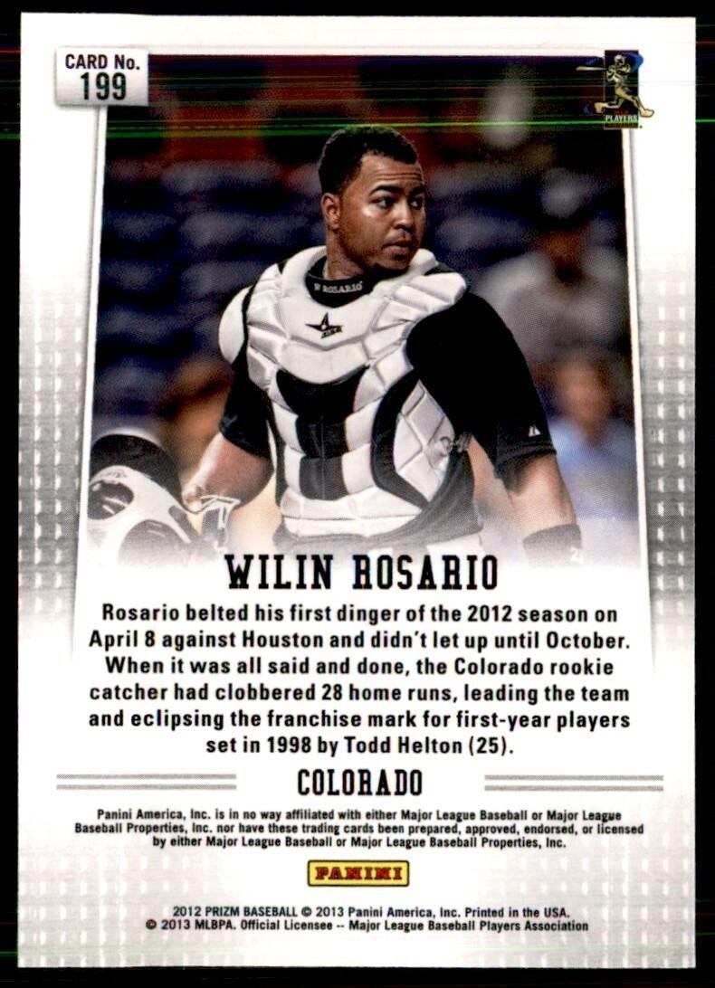 2013 Panini Prizm Wilin Rosario Colorado Rockies #199