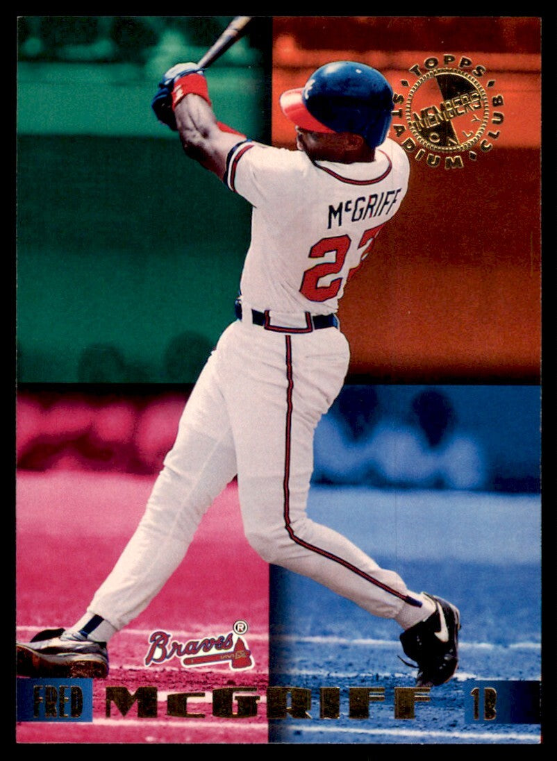 1995 Stadium Club Baseball Card Fred McGriff Atlanta Braves #31