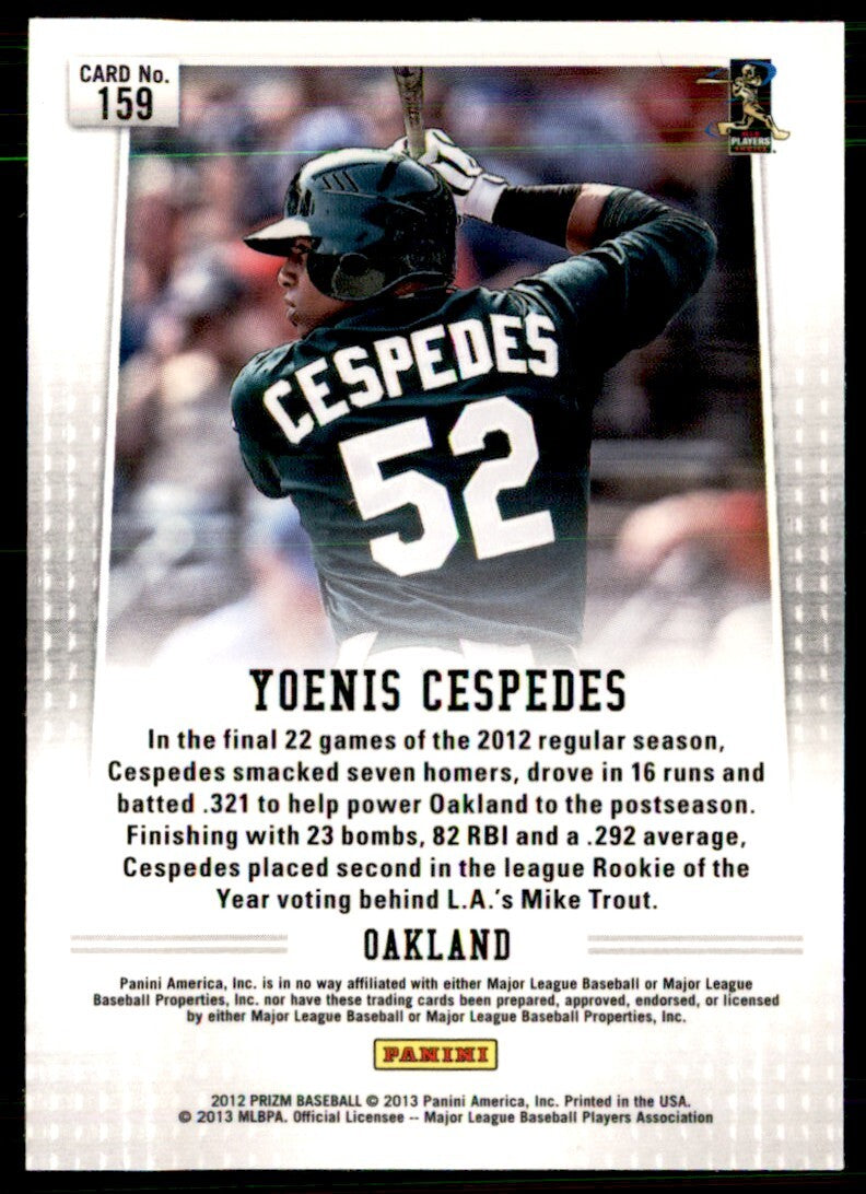 2013 Panini Prizm Yoenis Cespedes Oakland Athletics #159