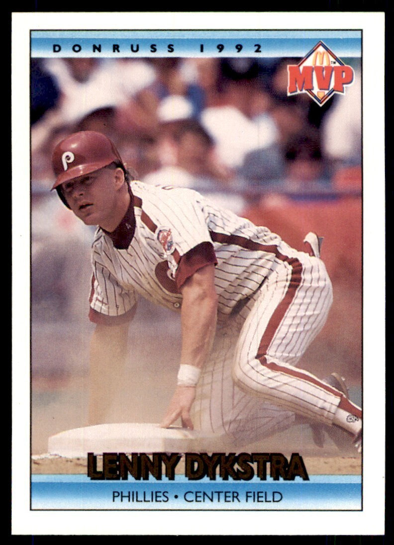 1992 Donruss MVP Lenny Dykstra A Baseball Cards #8