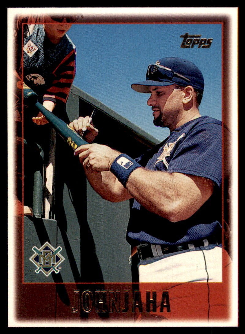 1997 Topps John Jaha Baseball Card Milwaukee Brewers #446