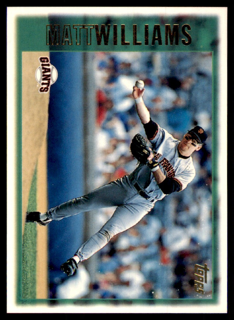 1997 Topps Matt Williams Baseball Card San Francisco Giants #385