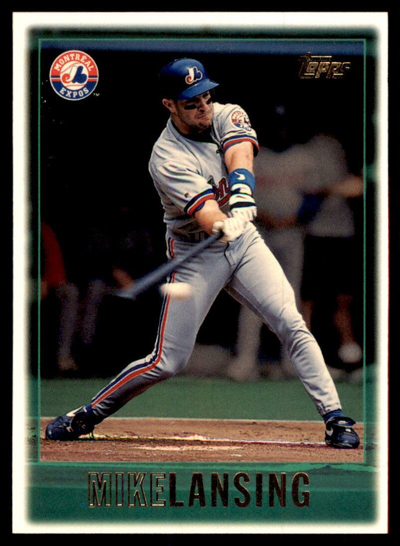 1997 Topps Mike Lansing Baseball Card Montreal Expos #83