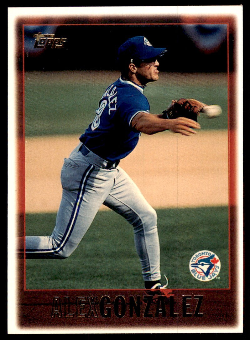 1997 Topps Alex Gonzalez Baseball Card Toronto Blue Jays #155