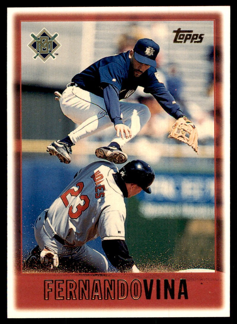 1997 Topps Baseball Card Fernando Vina Milwaukee Brewers #213