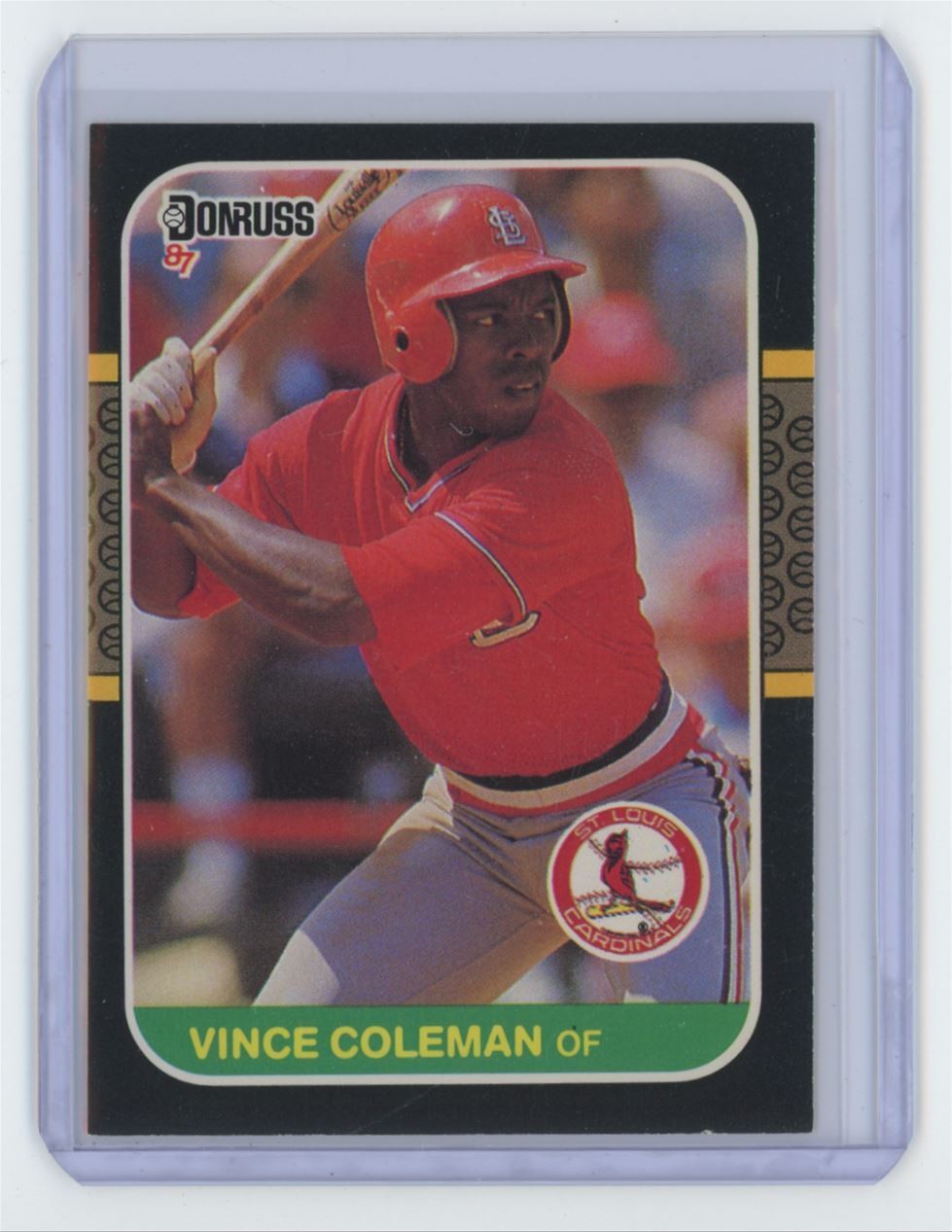 1987 Donruss Vince Coleman Baseball Card St. Louis Cardinals #263