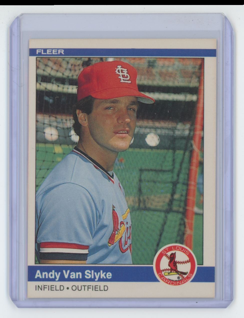 1984 Fleer Andy Van Slyke Baseball Card St. Louis Cardinals #339