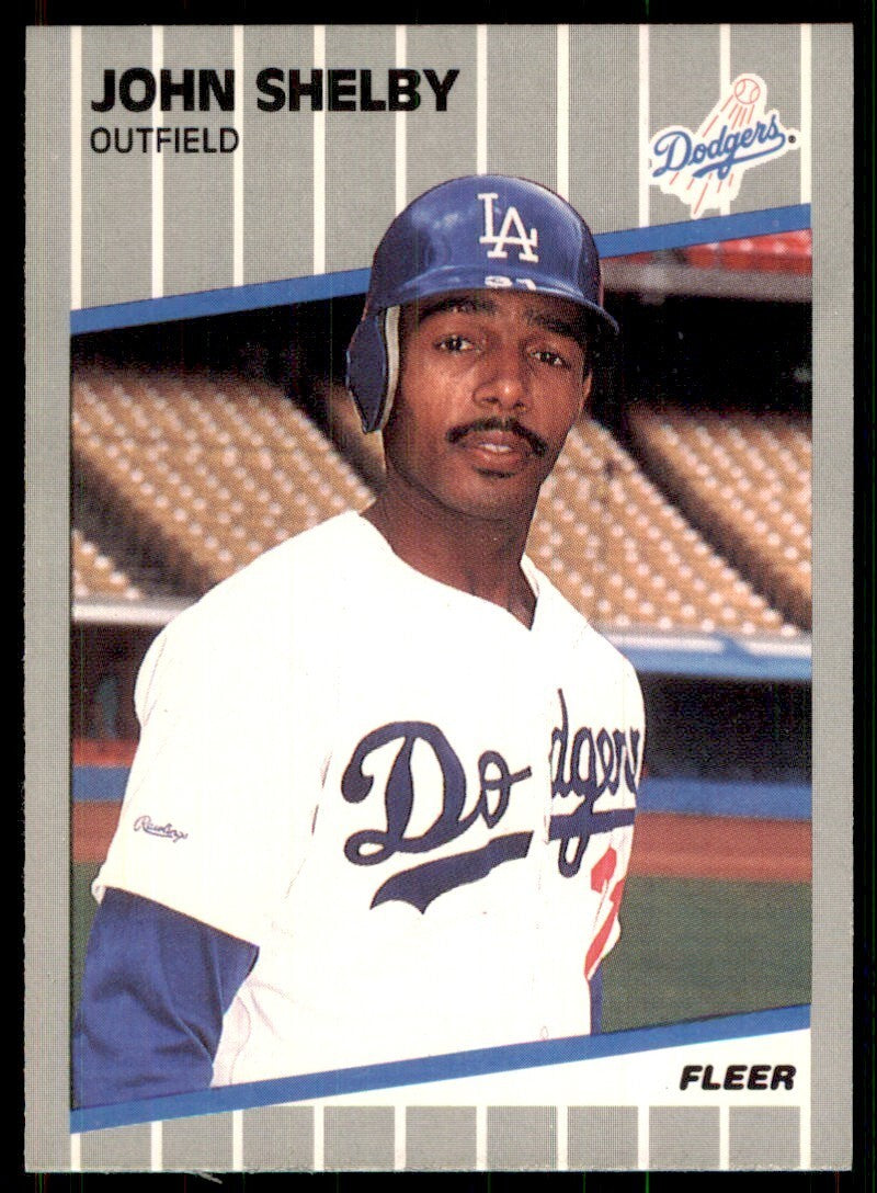 1989 Fleer John Shelby of Los Angeles Dodgers #73