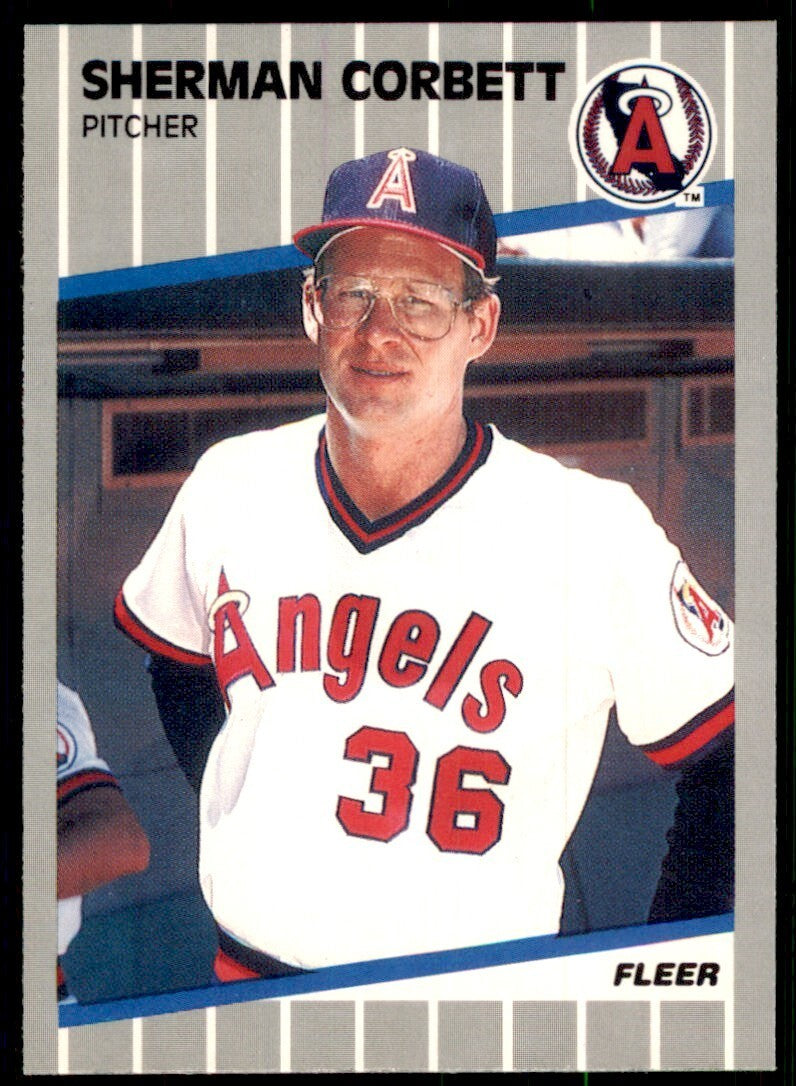 1989 Fleer Sherman Corbett Rookie California Angels #473