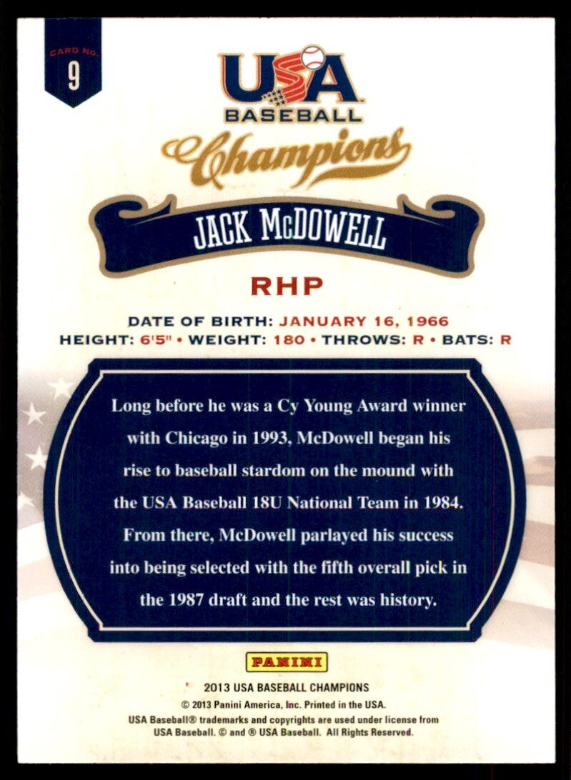 2013 Panini USA Champions Jack McDowell Baseball Card USA #9