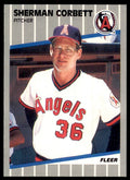 1989 Fleer Sherman Corbett Rookie 2b California Angels #473
