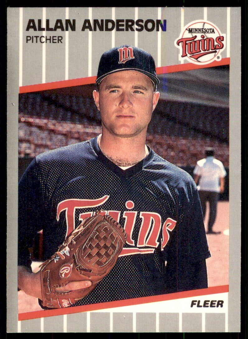 1989 Fleer Baseball Card Allan Anderson Minnesota Twins #102