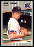 1989 Fleer Paul Gibson Rookie . Detroit Tigers #131