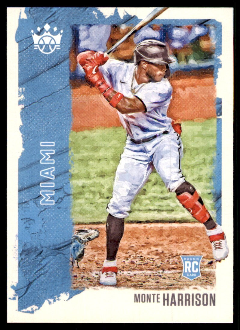 2021 Panini Diamond Kings Monte Harrison Miami Marlins #50