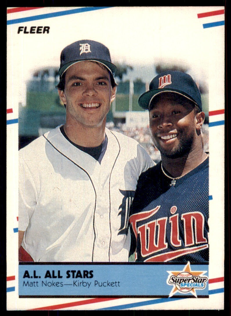 1988 Fleer A.L. All-Stars (Matt Nokes/Kirby Puckett) HOF Detroit