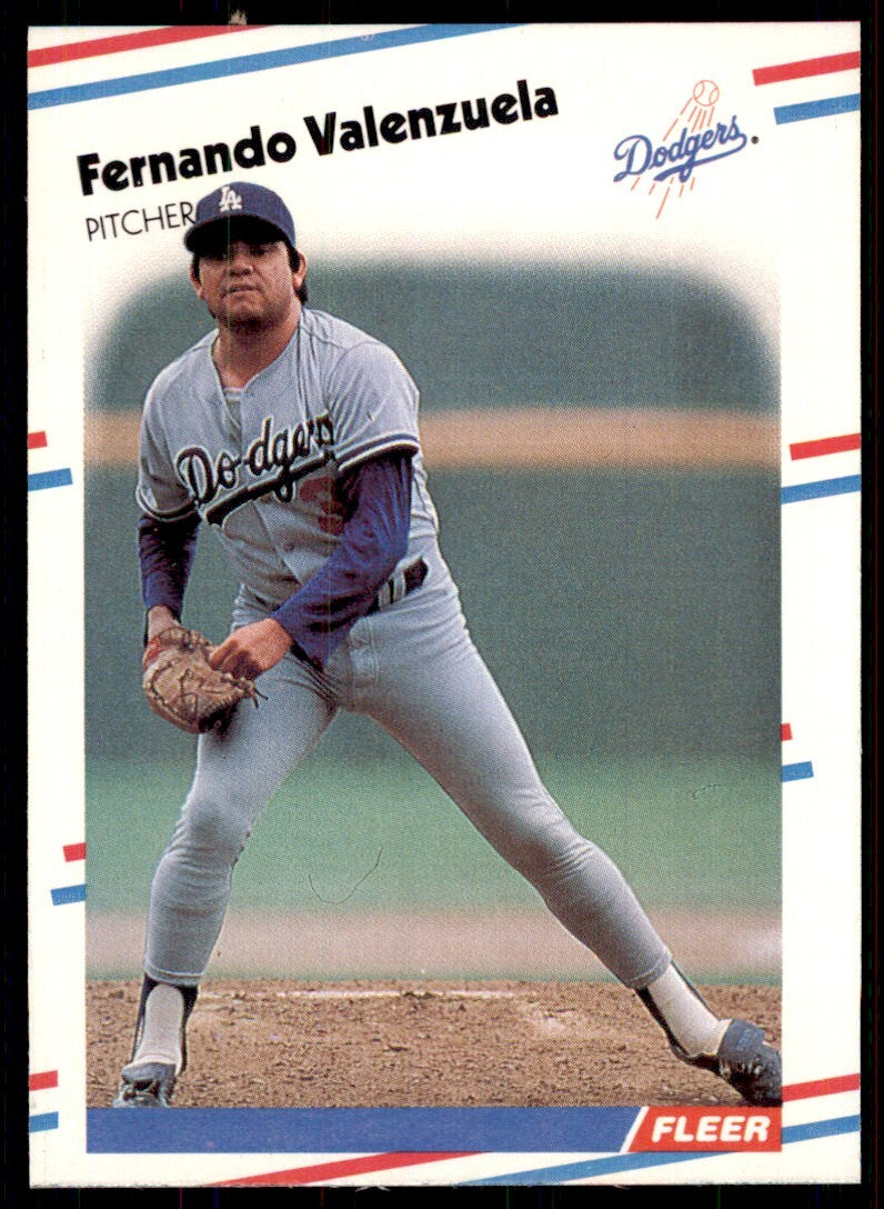 1988 Fleer Fernando Valenzuela Los Angeles Dodgers #528