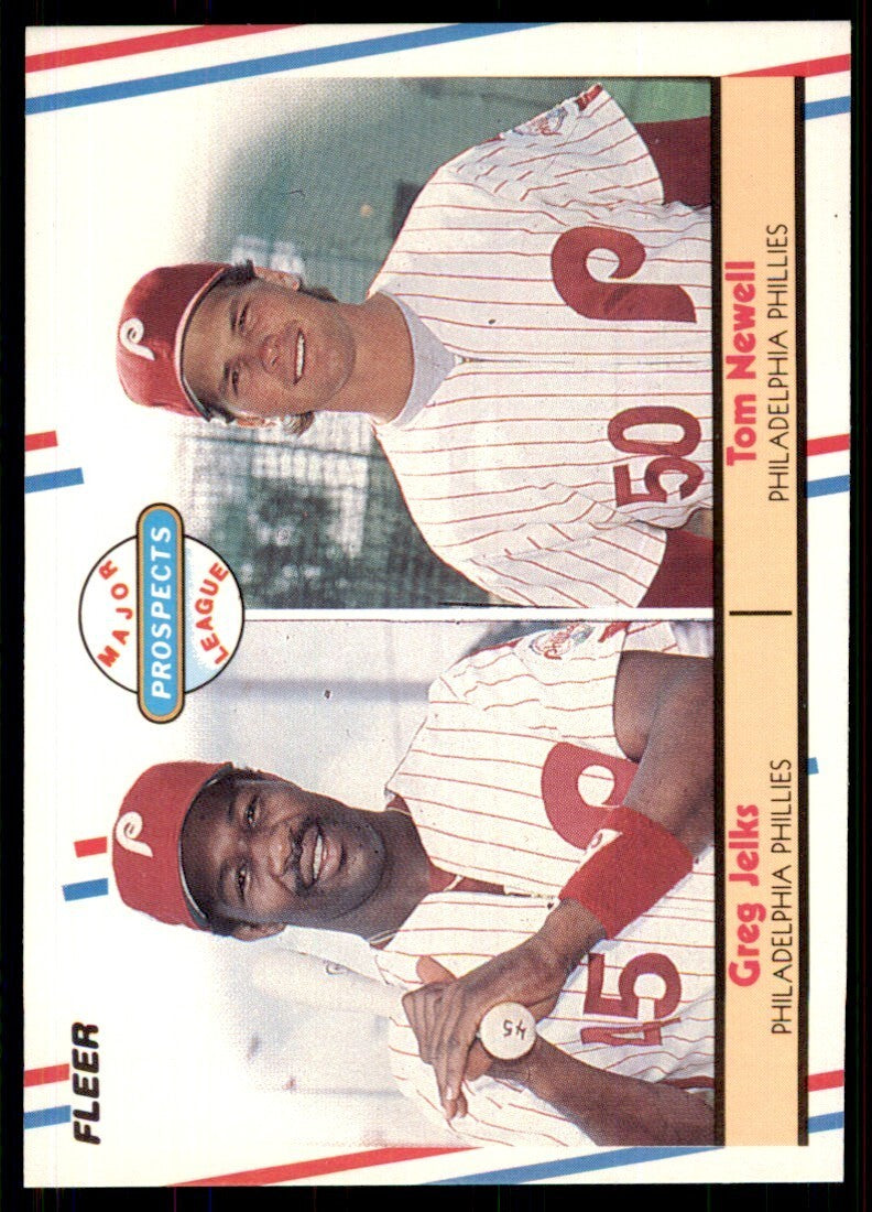 1988 Fleer Greg Jelks/Tom Newell Rookie Philadelphia Phillies #648
