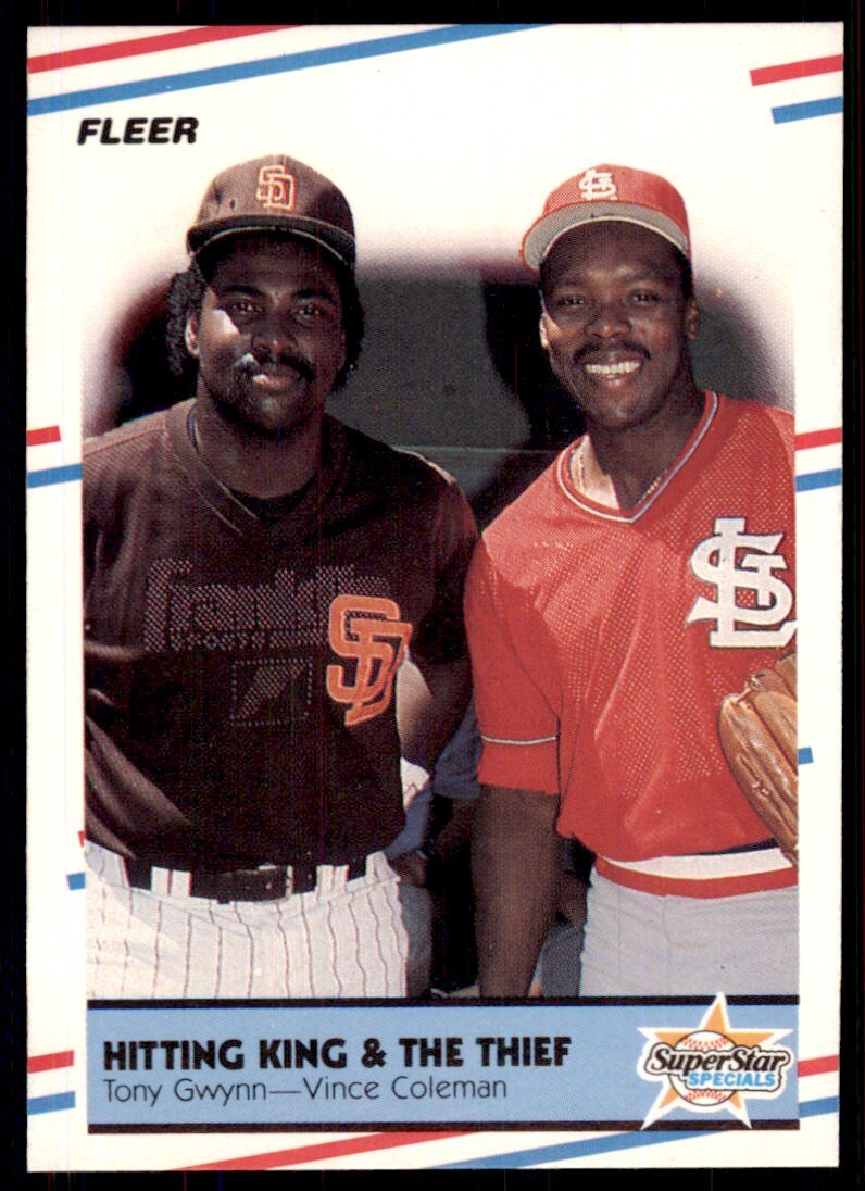 1988 Fleer Tony Gwynn/Vince Coleman San Diego Padres/St. Louis Cardinals #634