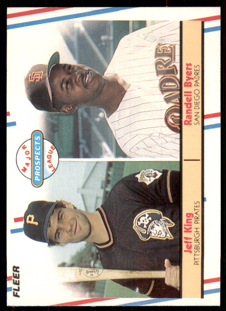 1988 Fleer Jeff King/Randall Byers Rookie Pittsburgh Pirates/San Diego Padres