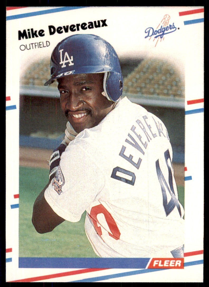 1988 Fleer Mike Devereaux Rookie Los Angeles Dodgers #512