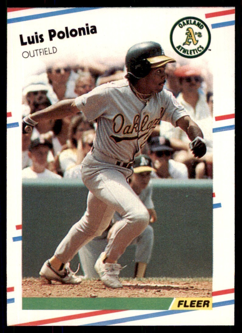 1988 Fleer Luis Polonia Rookie Oakland Athletics #292