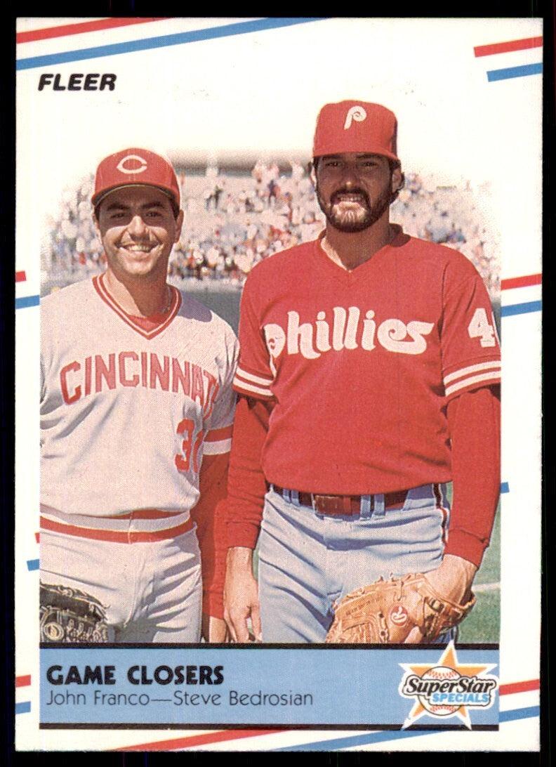 1988 Fleer John Franco/Steve Bedrosian Cincinnati Reds/Philadelphia Phillies