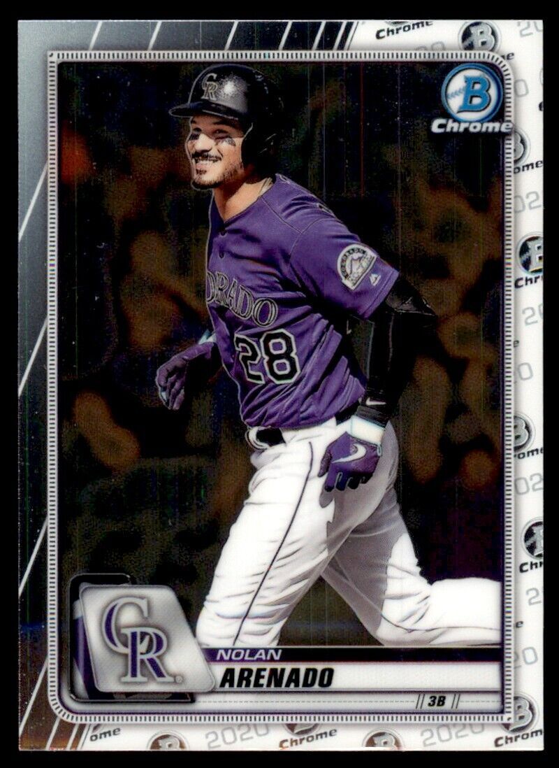 2020 Bowman Chrome Nolan Arenado Baseball Card Colorado Rockies #61