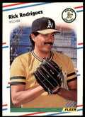 1988 Fleer Rick Rodriguez Rookie Oakland Athletics #293