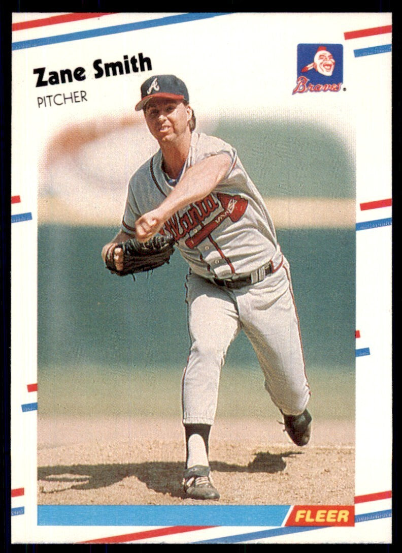 1988 Fleer Zane Smith Atlanta Braves #550