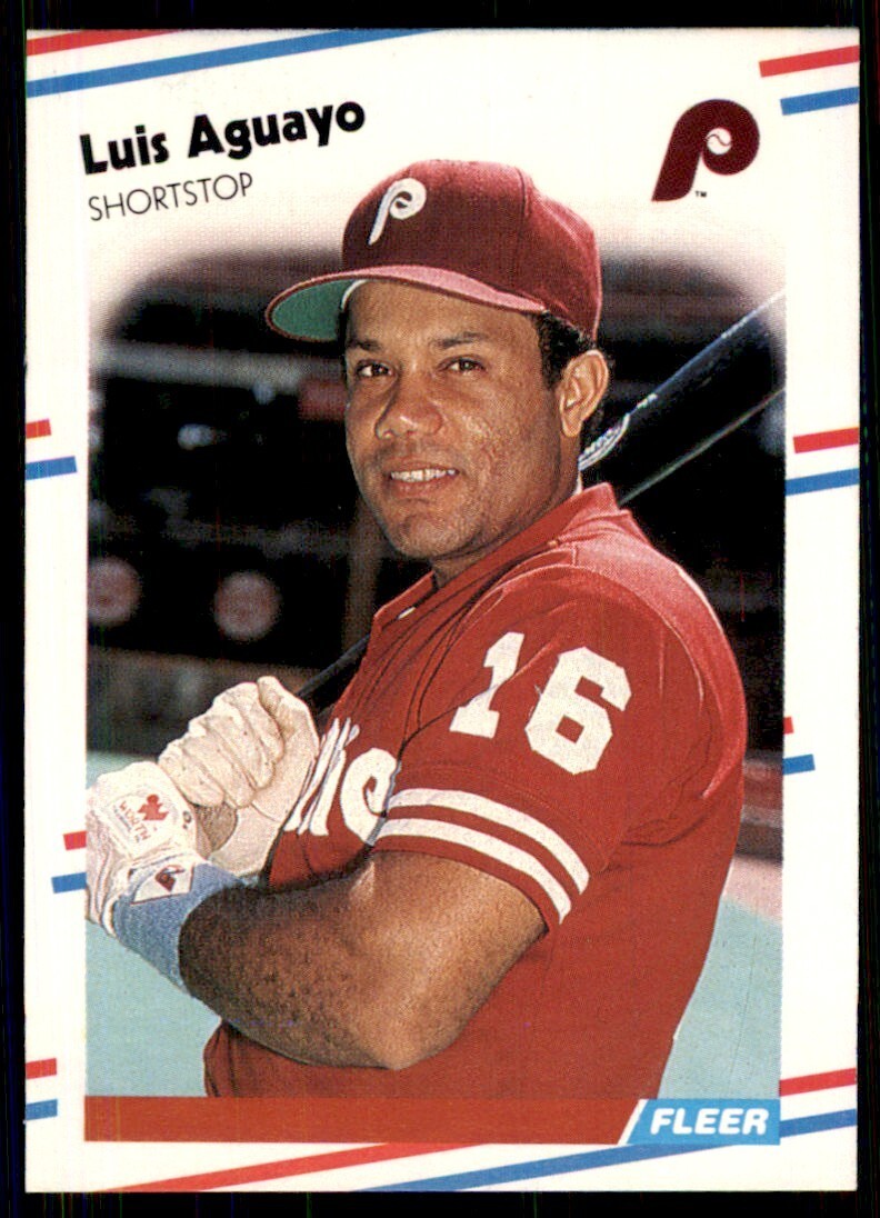 1988 Fleer Luis Aguayo Philadelphia Phillies #297