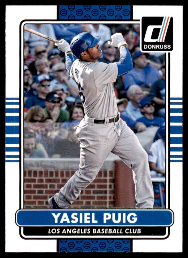 2015 Donruss Yasiel Puig Baseball Card Los Angeles Dodgers #106