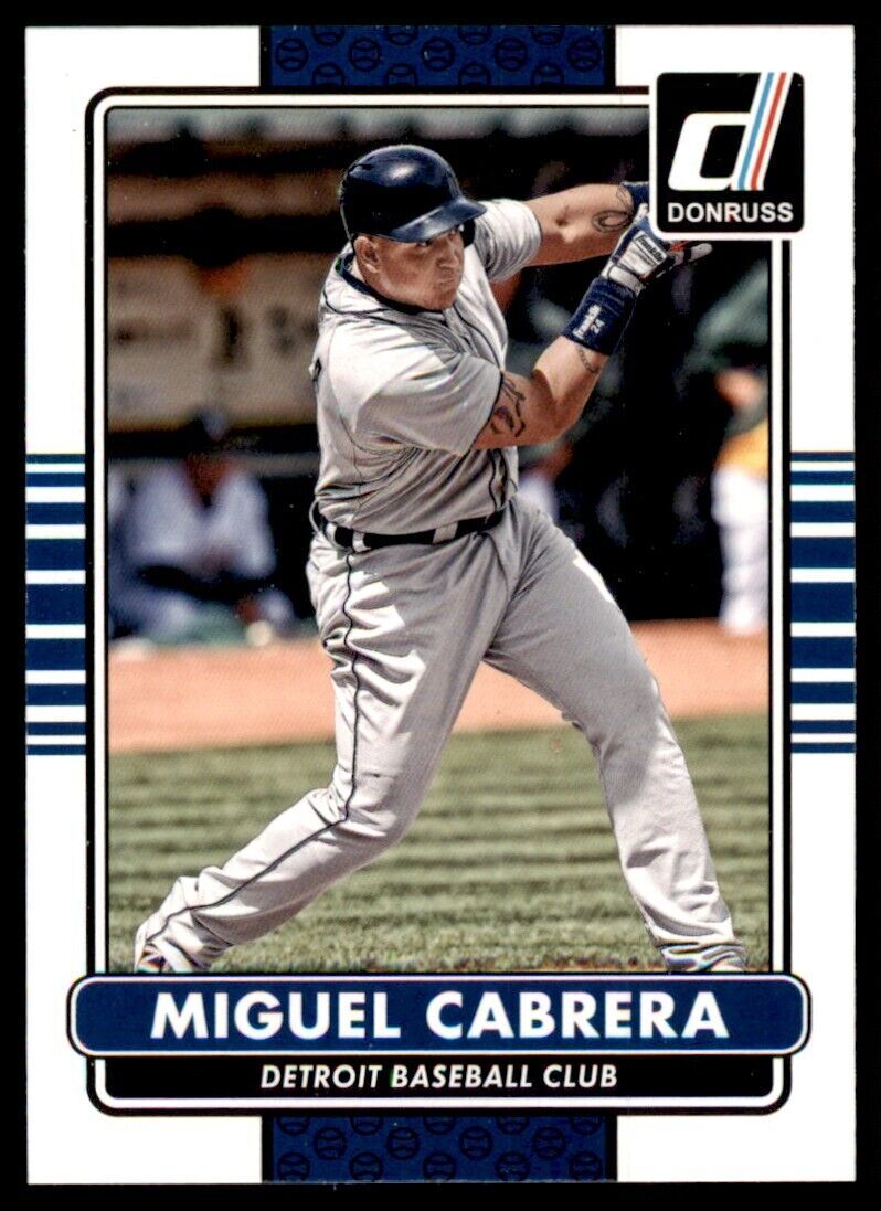 2015 Donruss Miguel Cabrera Baseball Card Detroit Tigers #87