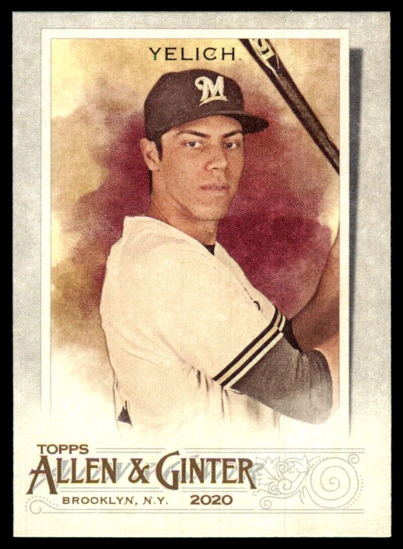 2020 Topps Allen & Ginter Christian Yelich Baseball Card Milwaukee Brewers #58