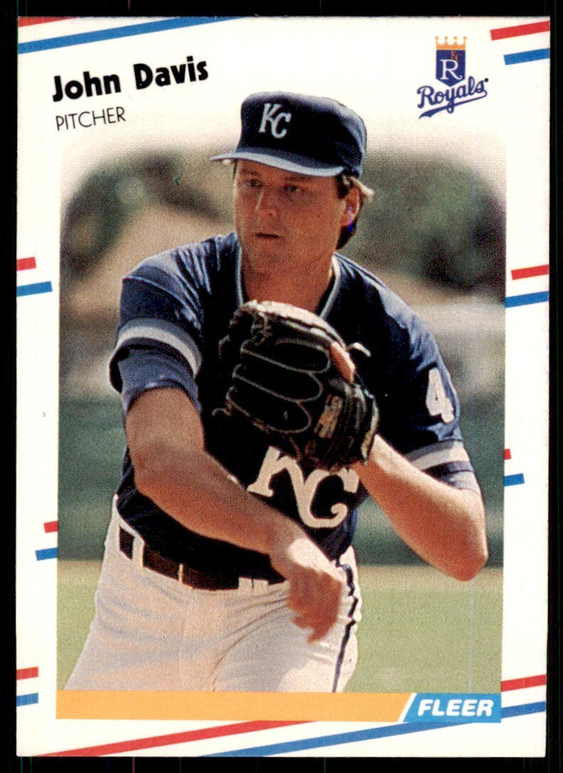 1988 Fleer John Davis Rookie Kansas City Royals #255