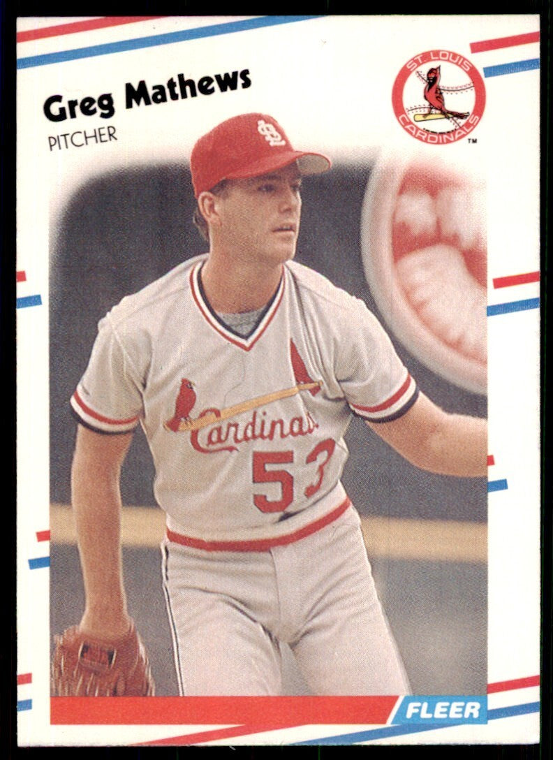 1988 Fleer Greg Mathews St. Louis Cardinals #41
