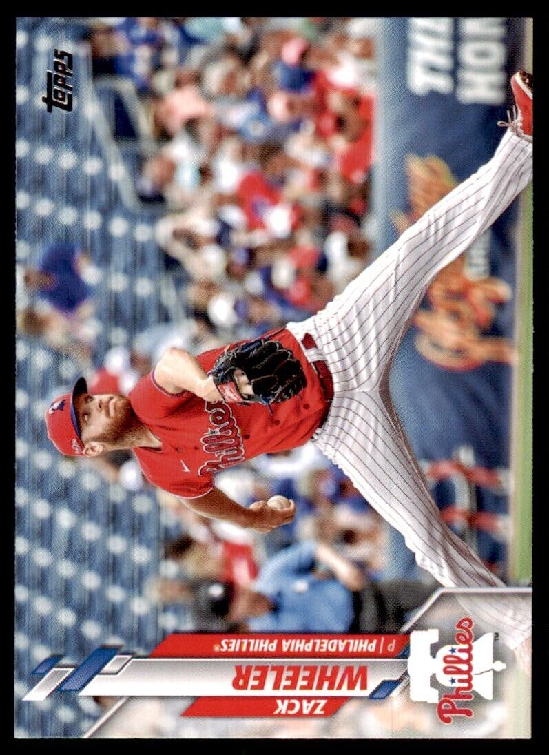 2020 Topps Zack Wheeler Baseball Card Philadelphia Phillies #U-45