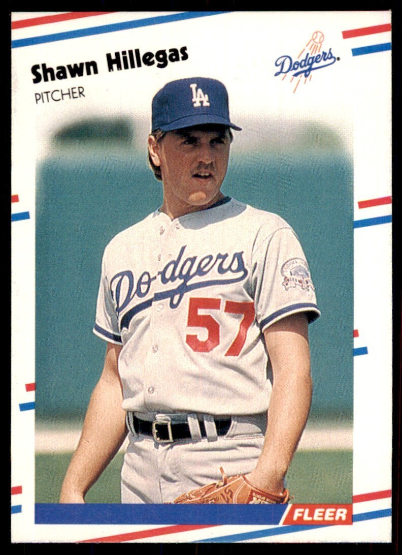 1988 Fleer Shawn Hillegas Rookie Los Angeles Dodgers #519