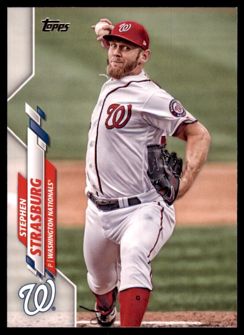 2020 Topps Stephen Strasburg Baseball Card Washington Nationals #631