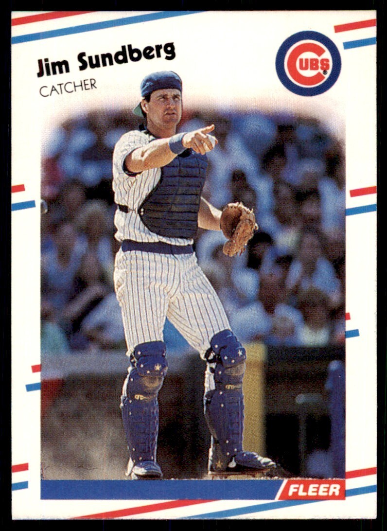 1988 Fleer Jim Sundberg . Chicago Cubs #434