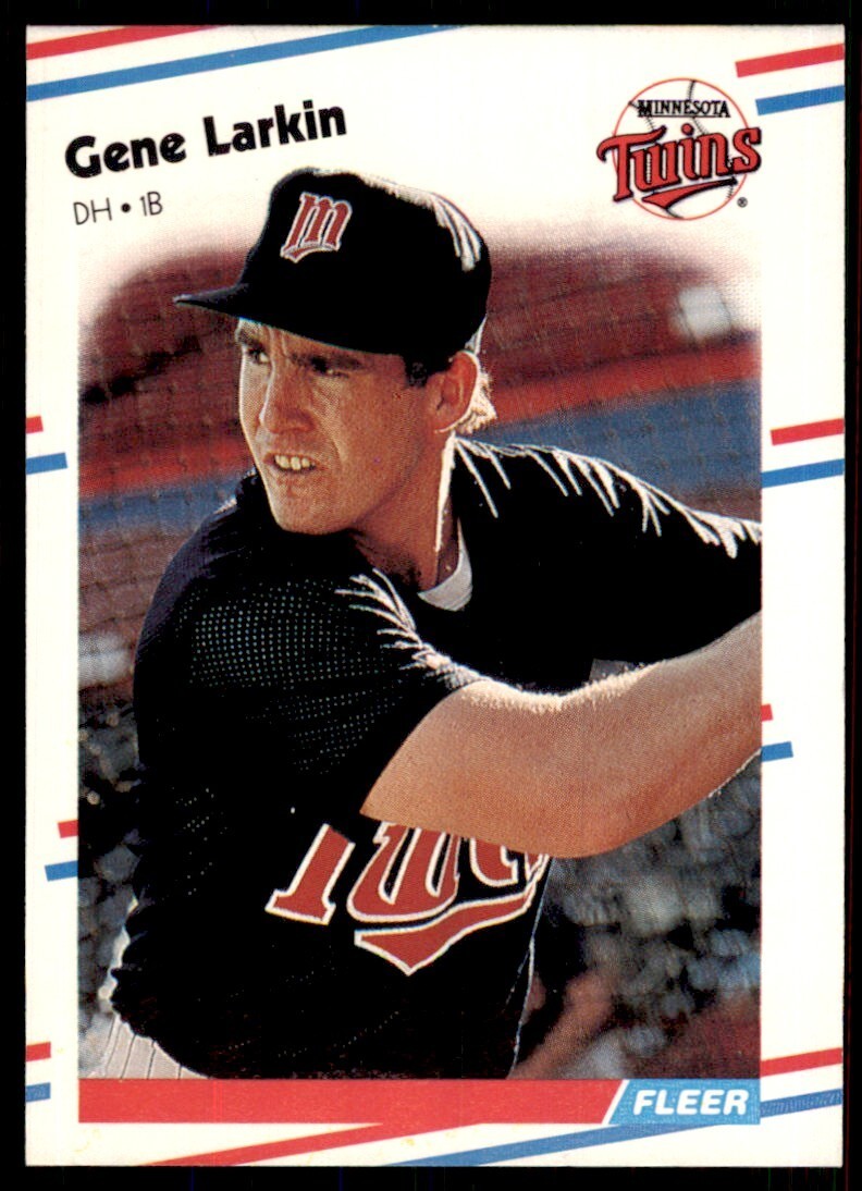 1988 Fleer Gene Larkin Rookie . Minnesota Twins #14