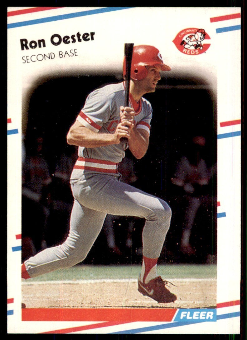 1988 Fleer Ron Oester . Cincinnati Reds #242