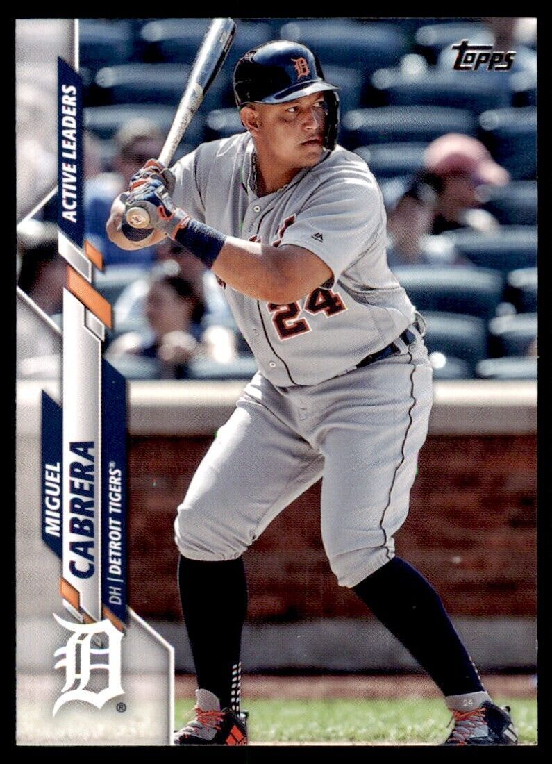 2020 Topps Baseball Card Miguel Cabrera Detroit Tigers #U-184