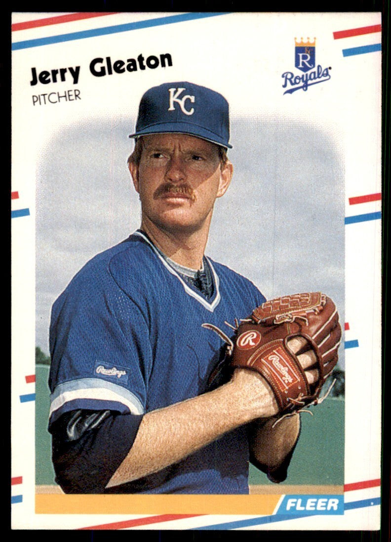 1988 Fleer Jerry Gleaton . Kansas City Royals #258