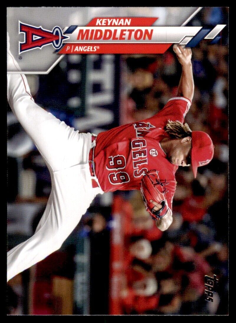 2020 Topps Baseball Card Keynan Middleton B Los Angeles Angels #U-168