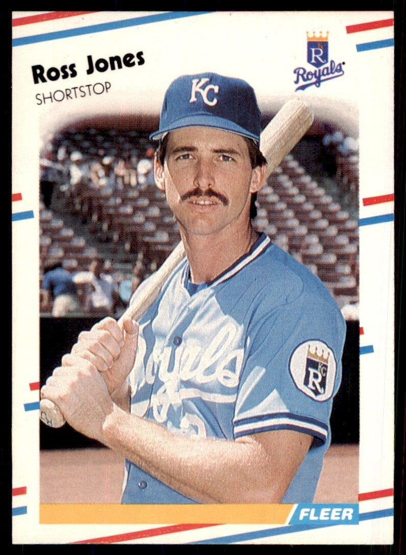 1988 Fleer Ross Jones Rookie . Kansas City Royals #262