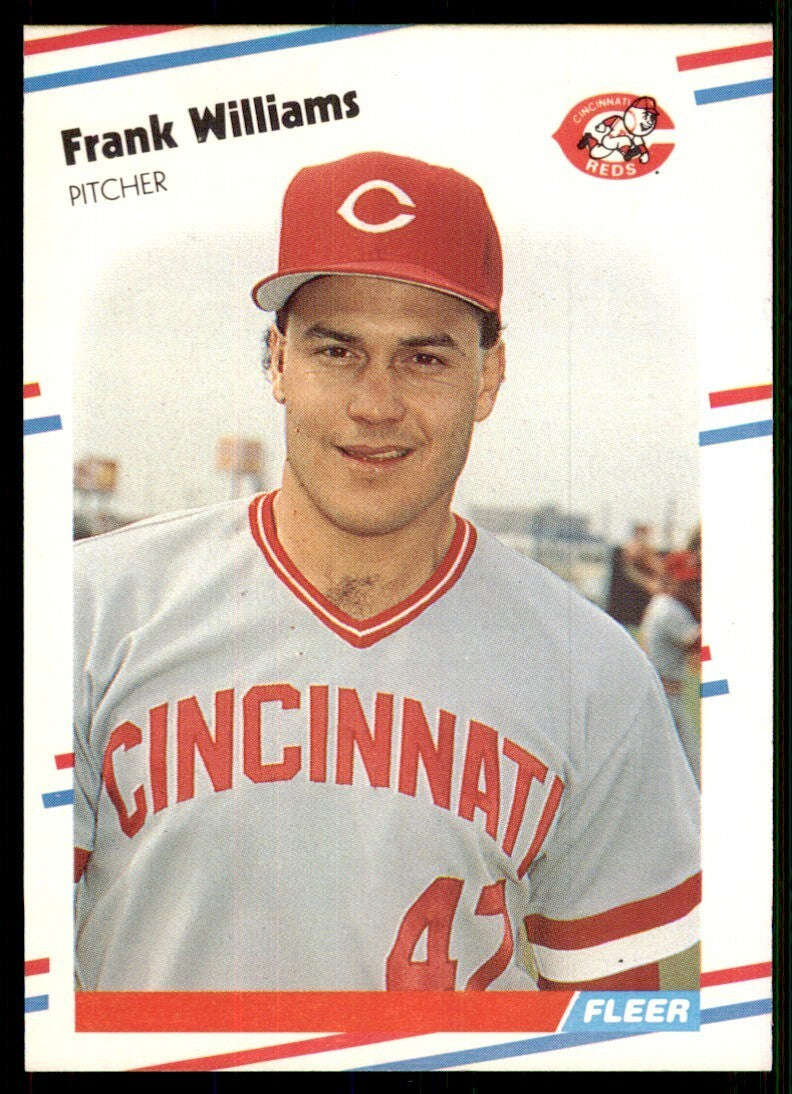 1988 Fleer Frank Williams . Cincinnati Reds #250