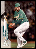2020 Topps Baseball Card Lou Trivino Oakland Athletics #587