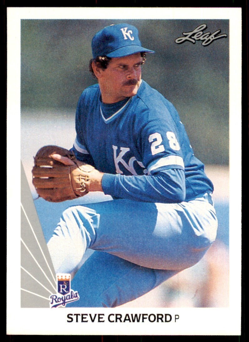 1990 Leaf Steve Crawford Kansas City Royals #494